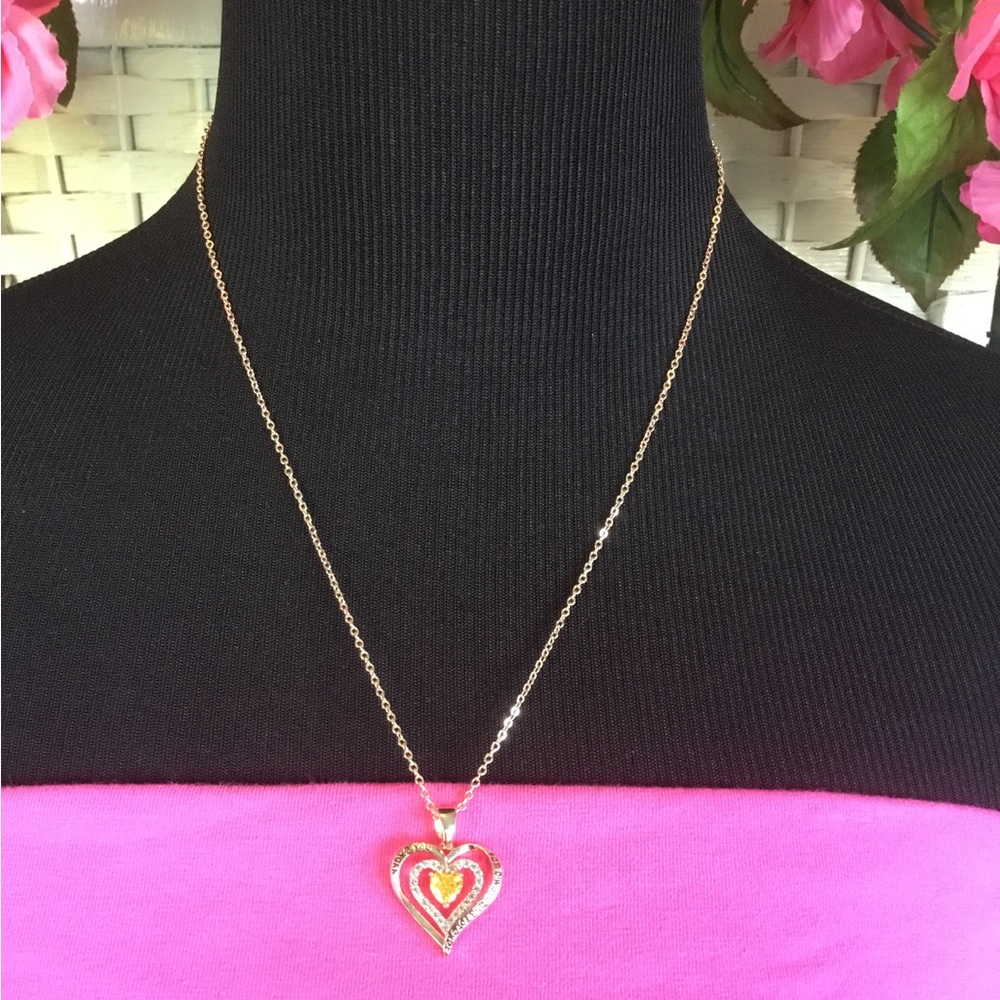 Redbee November Birthstone Heart Necklace New